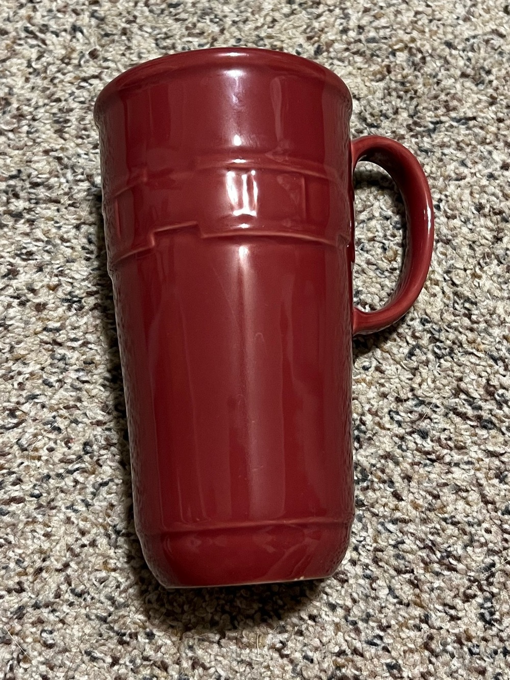 Longaberger paprika pottery woven tall coffee mug